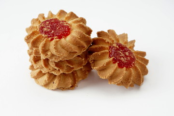 Eastern cookies kurabye isolated on a light background