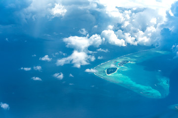 Drone shot of Maldive Island