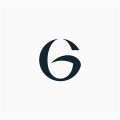 logo letter G or G O circle with ribbon swoosh wave. The logo can be used for business consulting and financial companies - vector