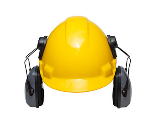 Safety heltmet with earmuff , personal protective equipment (ppe).
