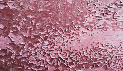 Cracks on the red paint