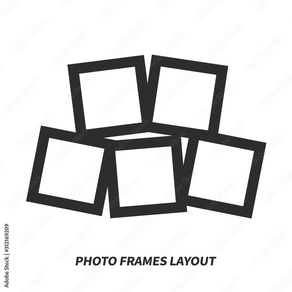 Poster photo frames layout. vector mockup for design.