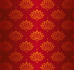 water lilies, wedding card design, royal India	