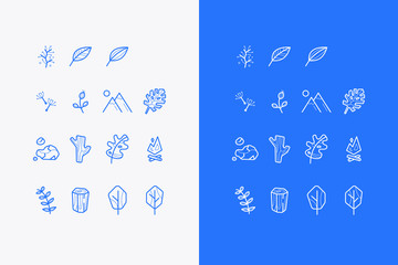 set of vector nature icons or logos