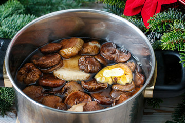 Dried fruit compote, a traditional Polish Christmas dish.
