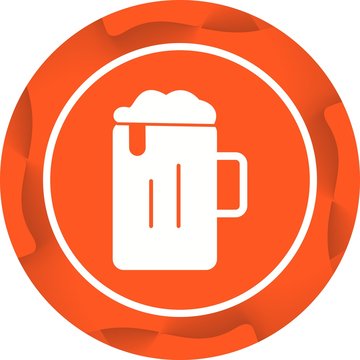 Unique Beer Vector Glyph Icon