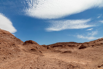 Valle de la Luna near San pedro de Atacama in Chile.