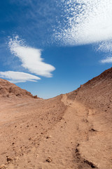 Valle de la Luna near San pedro de Atacama in Chile.