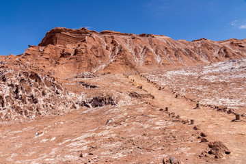 Valle de la Luna near San pedro de Atacama in Chile.