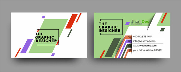 Modern Business Card - Creative and Clean Business Card Template.