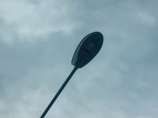 street lamp in the early morning, Sheremetyevo airport.