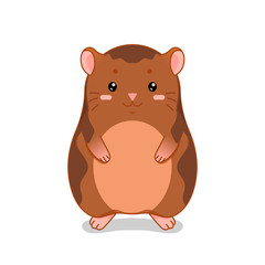 Childish vector illustration with cute hamster.