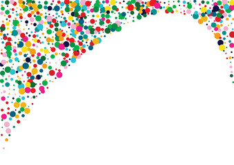 White Happy Circle Banner. Yellow Top Round Postcard. Top Invitation. Invitation Color Backdrop.