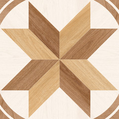 Vintage ornament.Decorative pattern.Tile mosaic.Wooden texture.Decorative geometric floor wood tile