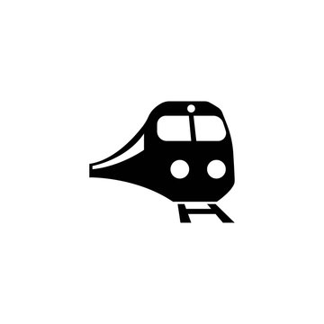 Train on rail logo design icon vector