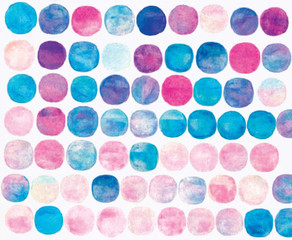 watercolor circle texture. Watercolor design elements isolated on white background