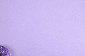colorful doughnuts purple background studio