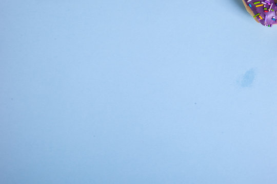 colorful doughnut blue background studio