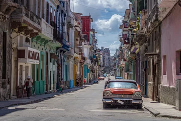 Cercles muraux Havana Rue de La Havane
