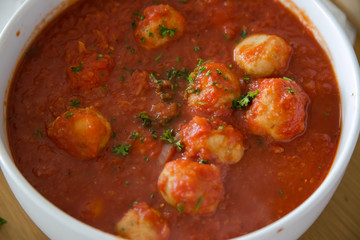 soup with meat and vegetables