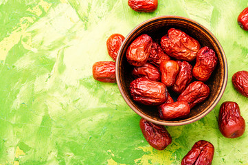 Dried unabi fruit or jujube