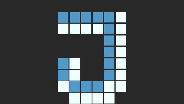 Blocks Fade in letter - J