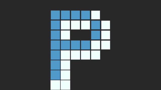 Blocks Fade in letter - P