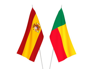 Spain and Benin flags