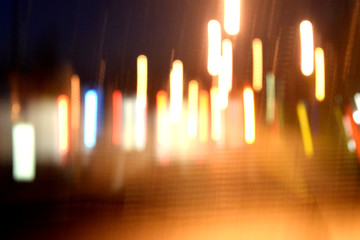 Abstract background blurred multicolored bokeh caused by the light of the bulb	