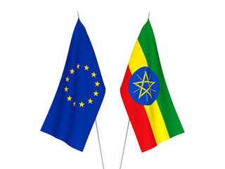European Union and Ethiopia flags