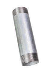 Galvanized metal water pipe with threaded ends