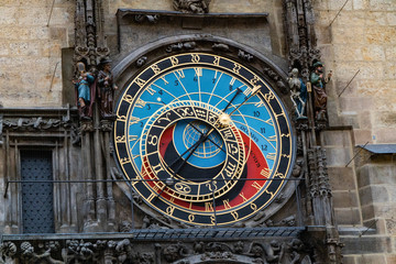 Fototapeta na wymiar Prague astronomical clock at the Old Town City Hall