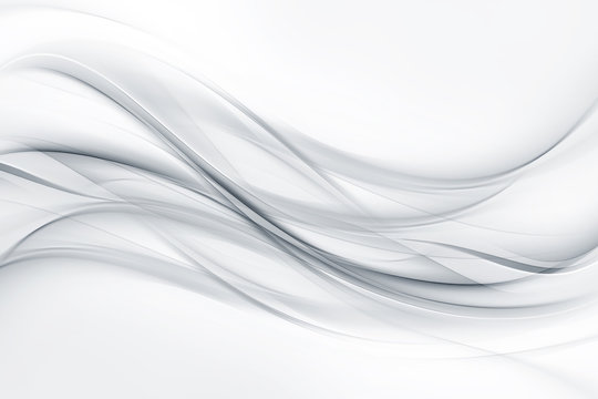 Bright gray and white waves background. © SidorArt