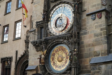 Prague astronomical clock at the Old Town City Hall