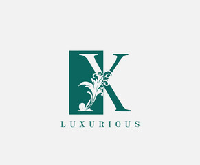 X Letter Classic Vintage Logo. Luxury X Swirl Logo Icon
