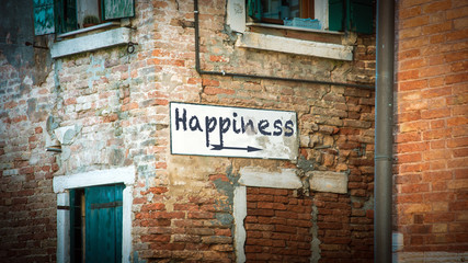 Street Sign to Happiness