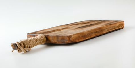 Rustic wooden cutting board or serving tray