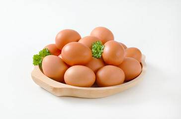 Fresh brown eggs