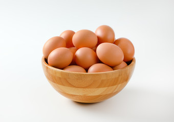 Fresh brown eggs
