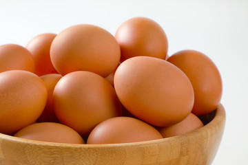 Fresh brown eggs