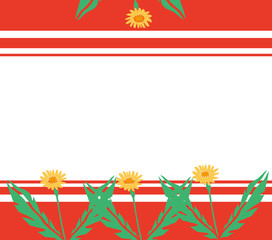 set of floral banners with flowers sunflower