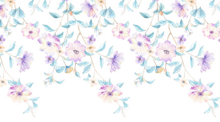 Watercolor flower, background pattern, wallpaper design