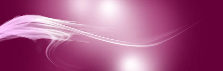 Bokeh Banner Hintergrund in Pink und Pastell mit weißer Welle