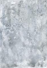 Fototapeta premium The texture of light gray color is made in watercolor. Imitation of stone, marble, textured spreads. Beautiful minimalistic background. Rectangular image.