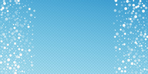 White dots Christmas background. Subtle flying sno