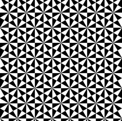 Black and white cube or hexagon vector background. Monochrome triangle repeat pattern background.