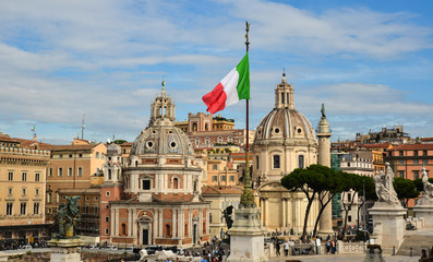 Fototapeta na wymiar Famous roundabout of Piazza Venezia