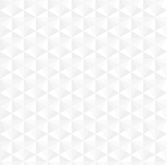 White 3d square cube vector background. Hexagon and triangle repeat pattern background.