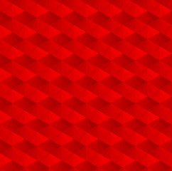 Red 3d saw tooth shape or zigzag vector background. Rhombus and triangle repeat pattern background.