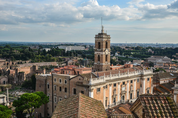 Panoramic view of Ancient Rome ruins